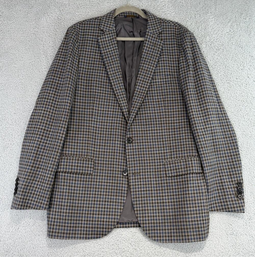 Brooks Brothers Blazer Sport Coat Regent Fit Men's 42L Brown Wool Check Jacket